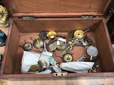 Lot 733 - Group of ceramics to include Wedgwood Jasperware, Vintage tins, art glass paperweights, two wooden work boxes and sundries