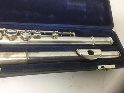 Lot 2110 - Early 20th century Italian silver flute by Barlassina Giuseppe Milano Brevettato in fitted case