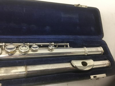 Lot 2110 - Early 20th century Italian silver flute by Barlassina Giuseppe Milano Brevettato in fitted case