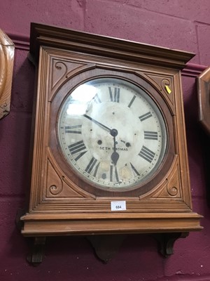 Lot 684 - Late 19th century Seth Thomas wall clock