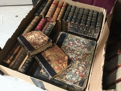 Lot 422 - Two boxes of decorative bindings (2)