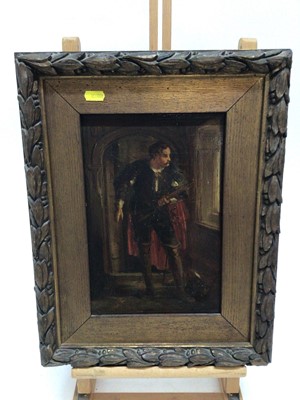 Lot 304 - Victorian oil on panel - musketeer
