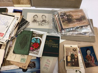 Lot 242 - Assorted ephemera, including postcards, photographs, greetings cards, motorbike and automobile leaflets, Victorian and later