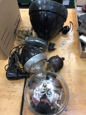 Lot 707 - Small selection of vintage headlamps