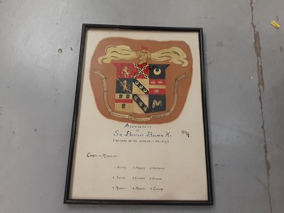 Lot 765 - Wooden coat of arms and various armorials