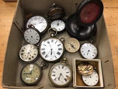 Lot 708 - Collection of vintage pocket watches, a stand and a compass