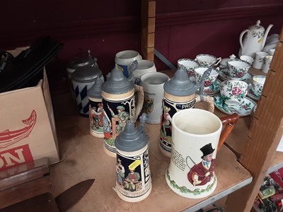 Lot 768 - Crown Devon musical John Peel tankard, other tankards and beer steins