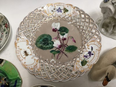 Lot 773 - 19th century Derby porcelain cups and saucers, Carlton Ware ashtray, German porcelain lamp in the form of an elephant and other decorative ceramics