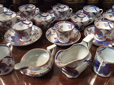 Lot 252 - An extensive Spode part tea and dinner service comprising: side plates of three sizes (27), oval ashets (3), graduated octagonal ashets (5), saucers of two sizes (22), muffin dishes (3)...