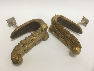 Lot 868 - Group of ten 19th century style giltwood tie backs of scroll acanthus leaf form 
Provenance: formally the property of the actress Rita Tushingham