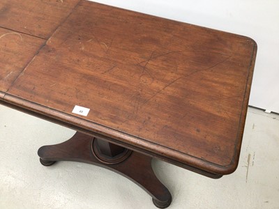 Lot 48 - Late Victorian mahogany adjustable reading table, with hexagonal column raised on plateau base, 91cm x 45cm