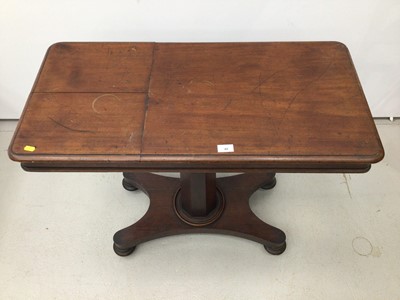Lot 48 - Late Victorian mahogany adjustable reading table, with hexagonal column raised on plateau base, 91cm x 45cm