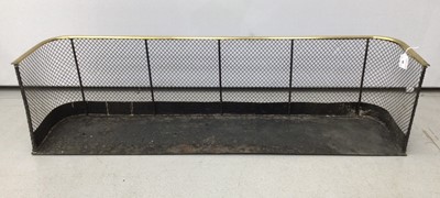 Lot 49 - 19th century brass and iron fire curb, 115cm wide x 25cm deep