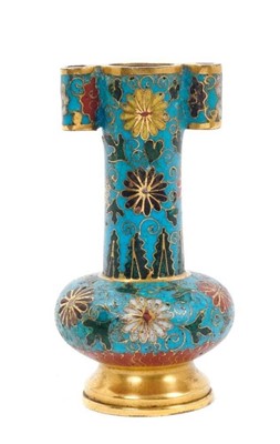 Lot 870 - Rare Chinese Ming Dynasty cloisonné enamel arrow vase, 15th / 16th century