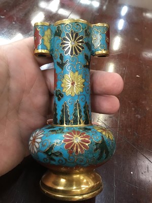 Lot 865 - Rare Chinese Ming Dynasty cloisonné enamel arrow vase, 15th / 16th century
