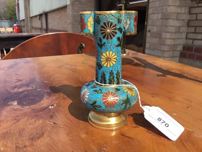 Lot 865 - Rare Chinese Ming Dynasty cloisonné enamel arrow vase, 15th / 16th century