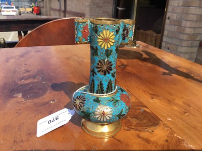 Lot 865 - Rare Chinese Ming Dynasty cloisonné enamel arrow vase, 15th / 16th century