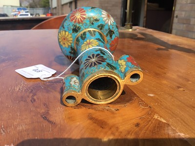 Lot 865 - Rare Chinese Ming Dynasty cloisonné enamel arrow vase, 15th / 16th century