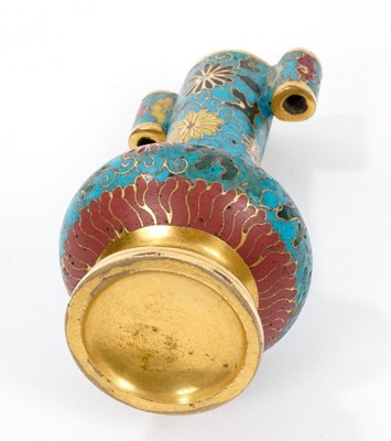 Lot 865 - Rare Chinese Ming Dynasty cloisonné enamel arrow vase, 15th / 16th century