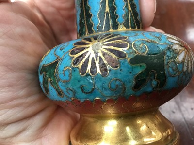 Lot 865 - Rare Chinese Ming Dynasty cloisonné enamel arrow vase, 15th / 16th century