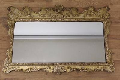 Lot 1399 - Queen Anne style gilt framed rectangular wall mirror