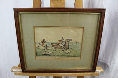 Lot 35 - Henry Alken set of five early 19th century coloured prints - Notions, published 1831, in glazed oak frames, 19cm x 26cm