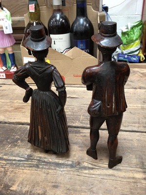Lot 52 - Pair softwood figures