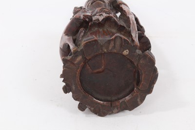 Lot 888 - 19th century Chinese carved bamboo figure of Shou Lao