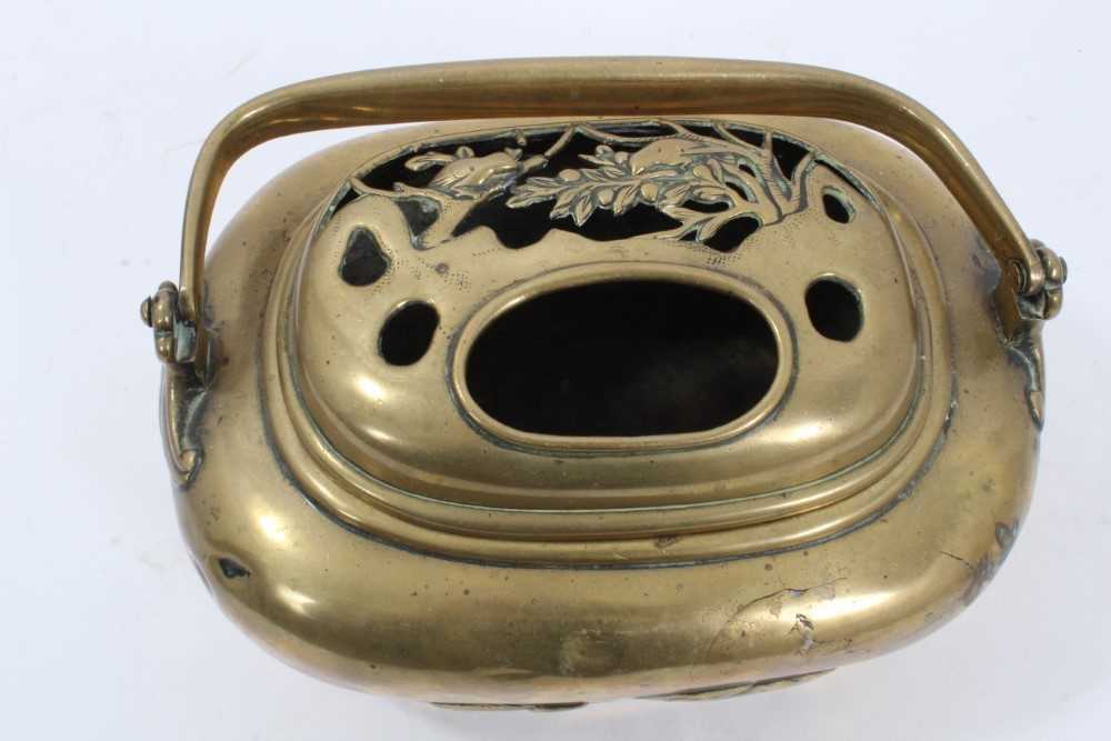 Lot 887 - 19th century Chinese brass hand warmer