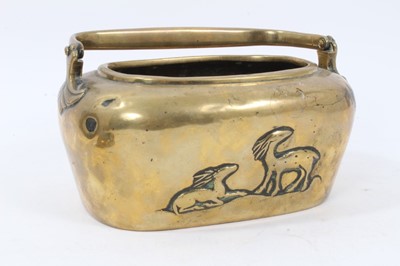 Lot 887 - 19th century Chinese brass hand warmer