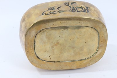 Lot 887 - 19th century Chinese brass hand warmer