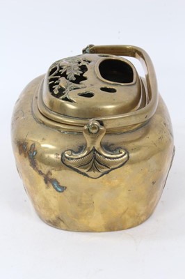 Lot 887 - 19th century Chinese brass hand warmer