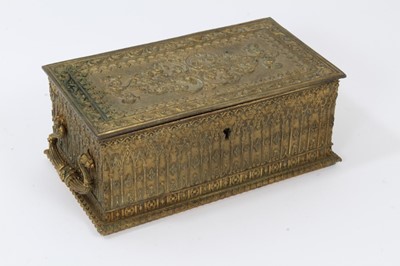 Lot 880 - 19th century Gothic ormolu casket