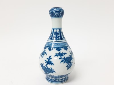 Lot 232 - Chinese blue and white bottle vase with Daoguang mark