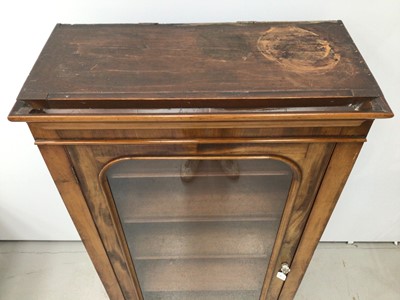 Lot 96 - Victorian mahogany music cabinet with single...
