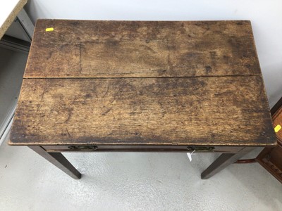 Lot 97 - Early 19th century elm side table with single...
