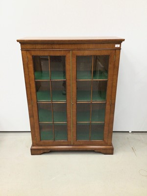 Lot 98 - Reproduction mahogany inlaid display cabinet...
