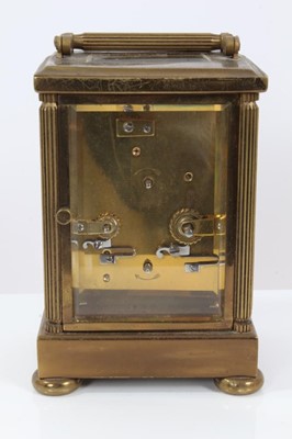 Lot 609 - Good quality Edwardian alarm carriage clock