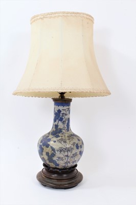 Lot 852 - Japanese cloisonné vase table lamp