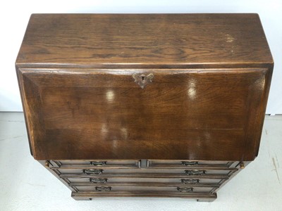 Lot 201 - Oak bureau H98, W80, D44cm