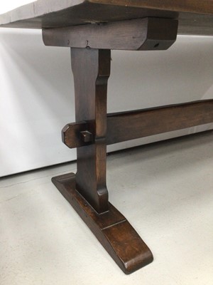 Lot 166 - Oak refectory table H75, W182.5, D83cm
