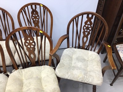 Lot 168 - Set of 6 wheel back chairs H89.5, W44, D45cm