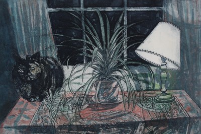 Lot 1098 - *Richard Bawden (b.1936) signed limited edition etching and aquatint - Spider Plant, 32/75, in glazed frame, 50cm x 66cm