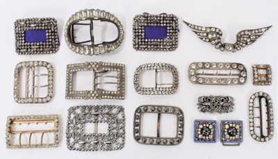 Lot 750 - Collection of Georgian and later paste buckles