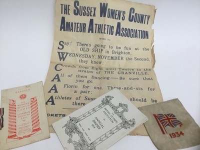 Lot 1820 - Athletics related ephemera