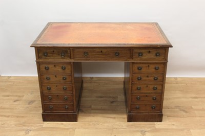 Lot 1443 - Good Victorian mahogany twin pedestal desk