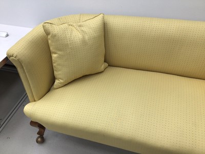 Lot 169 - Edwardian two seater sofa H78, W163, D69cm