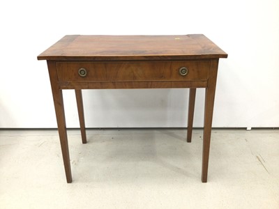 Lot 173 - Side table with square tapered legs H71, W79, D44.5cm