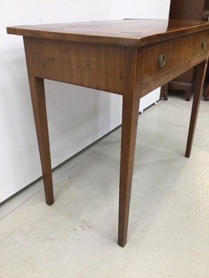 Lot 173 - Side table with square tapered legs H71, W79, D44.5cm