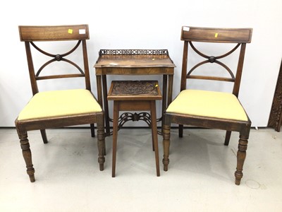 Lot 193 - Pair of chairs plus two tables
